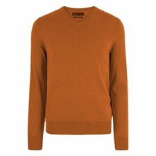 Mens Ex Store Pure Cotton Long Sleeve Jumper V Neck Sizes S M L XL 2XL 3XL 4XL