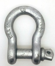 Galvanised Bow Shackle Screw Pin 0.5 - 12 ton  Lifting Towing Recovery