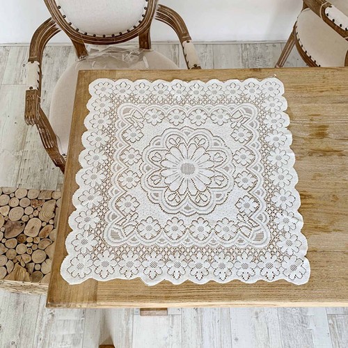 White lace tablecloth - white,