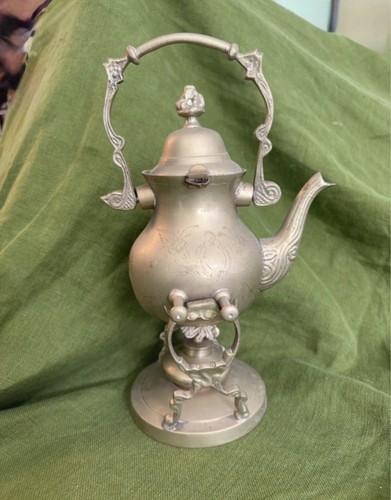 Vintage brass tilting - vintage, teapot