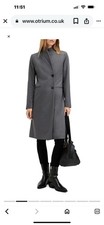 Genuine Allsaints Sidney Coat U.K14 Eiffel Grey Immaculate Condition See Detail