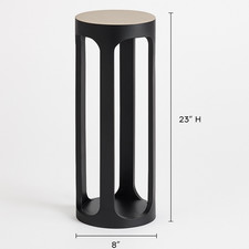 Wooden Slim Side Table Walnut