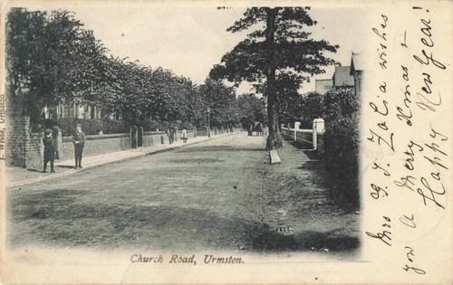 Urmston church road - church,