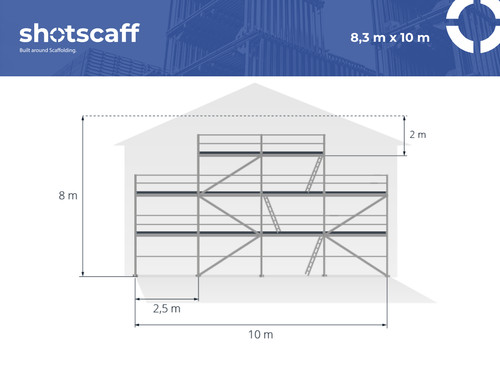 Aluminium gable scaffolding