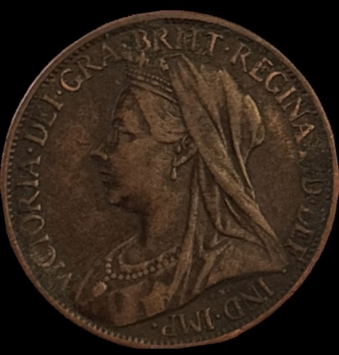 1899 queen victoria farthing - queen,