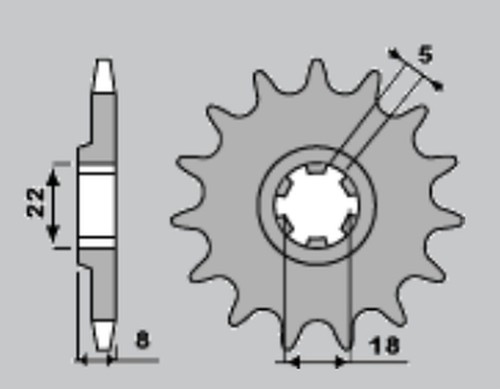 Pbr front sprocket 431 - sprocket, 13