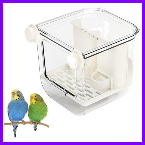Mess bird feeder for cage - no,