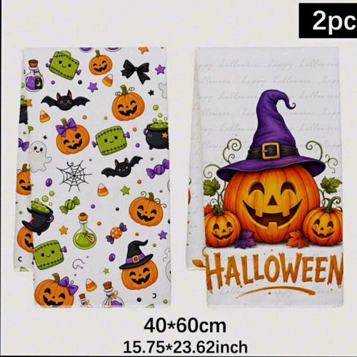 2pcs halloween pumpkin kitchen - 2pcs,