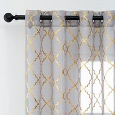 Gold Grey Sheer Eyelet