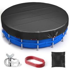 10Ft Swimming Pool Cover, Round Pool Cover for Above Ground Pools, RRP £37.99