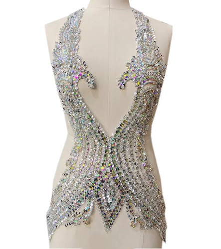 Beaded lace applique - beaded,