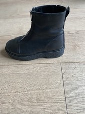 Next Signature Forever Comfort Leather Front Zip Chunky Sole Boots Size 5 EU 38