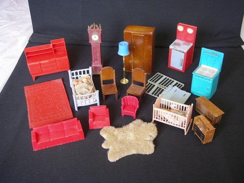 Vintage dolls house assorted - dolls,