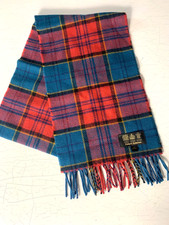 Kinloch Anderson 100% lambswool check scarf, St Georges tartan. New without tags