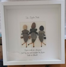 Pebble art picture Friends birthday personalised  handmade 