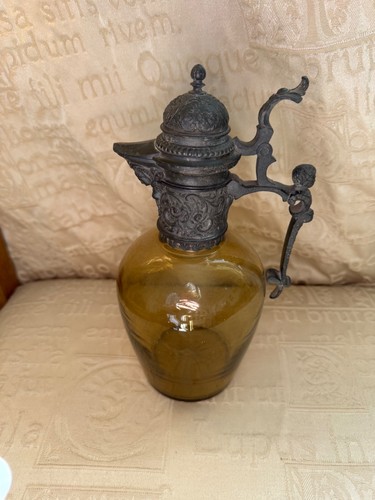 German coloured glass - , pewter