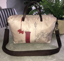 Lovely Genuine Radley Medium Nylon/leather Shoulder Bag+ Dog Tag+ Radley purse