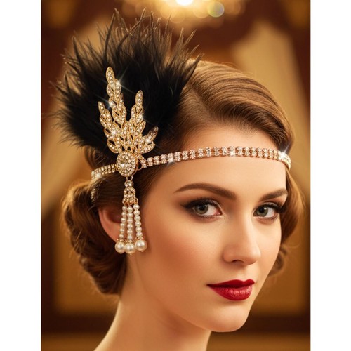Flapper 1920s headpiece hat - 1920s,