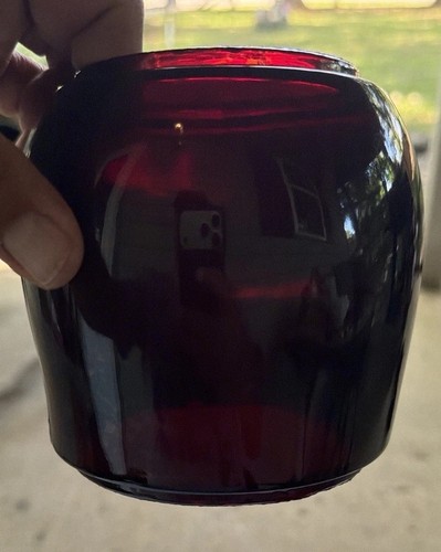 Vintage ruby red glass - red, globe
