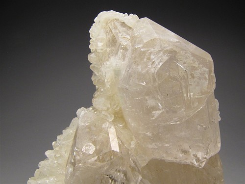 Quartz over danburite - quartz,