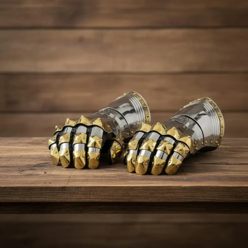 Handcrafted medieval gauntlets - handcrafted,