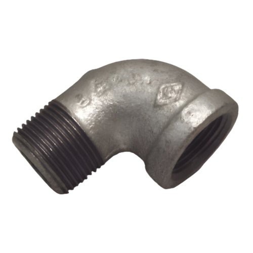 Galvanised malleable iron - iron, 90°