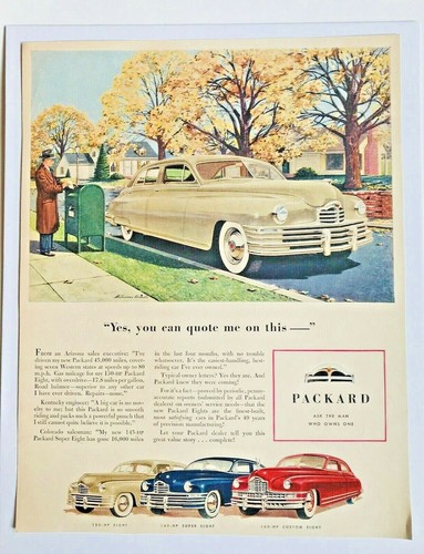 1948 packard print - 1948, ad