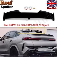 For 2019-2024 BMW X6 X6M G06 F96 Glossy Black Roof Tail Trunk Spoiler Wing Lip