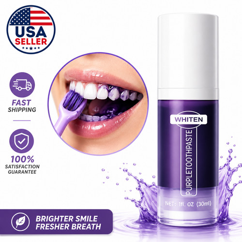 V34 purple teeth whitening - teeth,