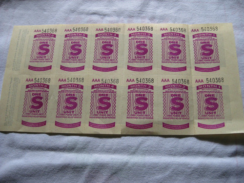 Petrol coupons from 1973 - petrol,