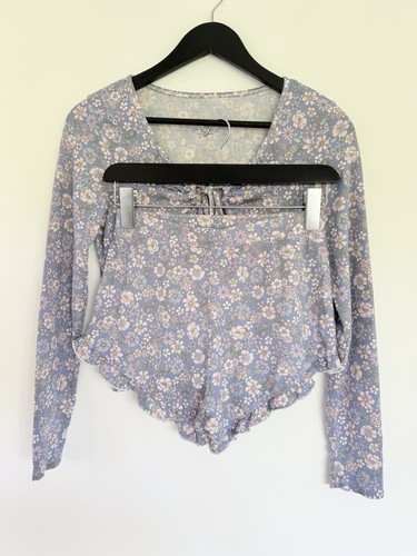 Purple floral pyjama set - pyjama,