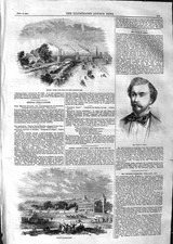 Original Old Antique Print