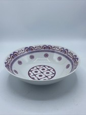 Qualitas Porzellan Limoges Serving Salad Bowl Purple Print