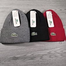 Lacoste Beanie Hats Adult Unisex Brand New With Tags Free Uk Delivery