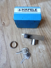 Hafele Vintage Cabinet Bar Rim Lock 225.17.602 with Cylinder Rosette NEW