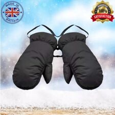 Unisex Black Thick Duck Down Gloves Outdoor Ski Mittens Winter Thermal Glove New