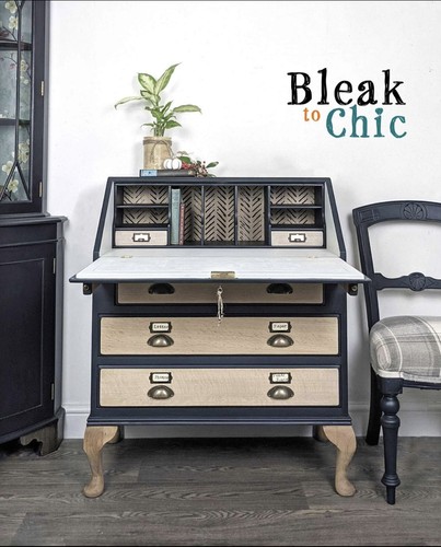 Hand painted vintage oak - vintage,
