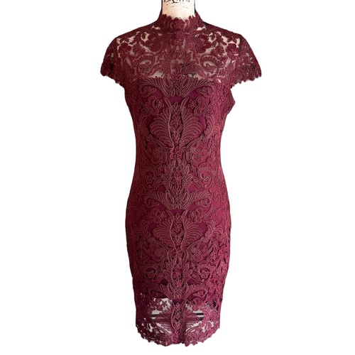 Tadashi shoji red lace - shoji, floral