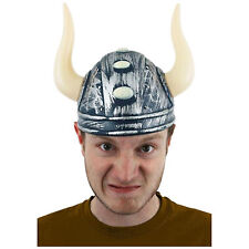 METAL LOOK VIKING HELMET WITH