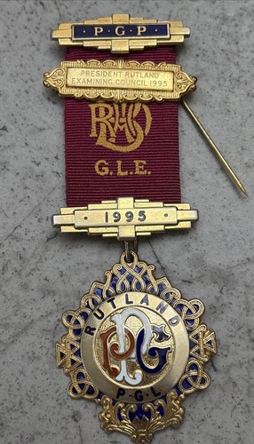 Silver gilt raob medal rutland - gilt,