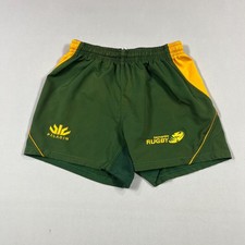 Tasmanian Rugby Footy Shorts State Team Paladin Player Green Fits Mens W28