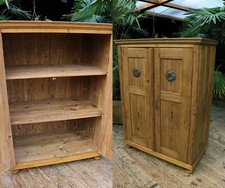 ❤️ WOW! Chunky Old Antique Pine Cupboard/ Larder/ Linen/ Food/ Housekeepers 😍