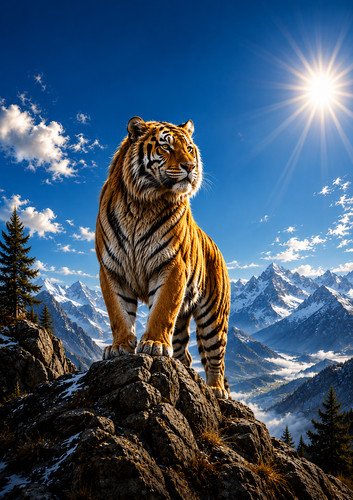 Siberian tiger wall print - tiger,
