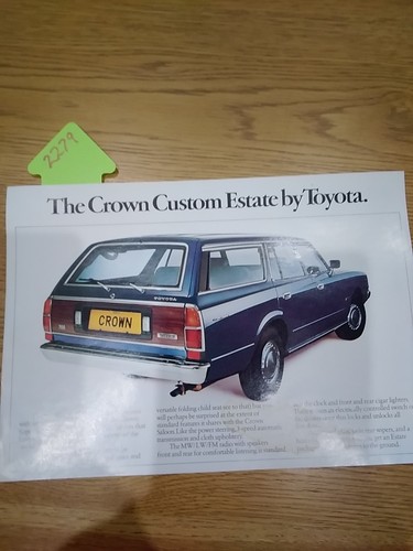 Toyota crown estate - crown, sales