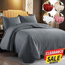 3 Piece Quilted Bedspread Bed