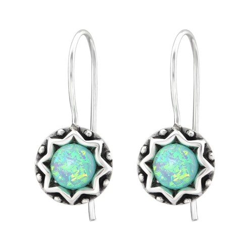 Green synthetic opal 925 - green,