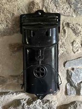 Vintage Griswold Cast Iron Mailbox With Peephole 106A in black