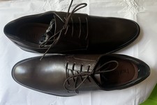 Hotter Eaton STD Size UK 11 Dark Brown Leather Formal Shoes ~ Brand New ~ No Box