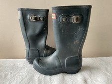 HUNTER wellies kids blue wellington boots size 11 EU 29