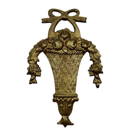 Vintage brass floral - brass,